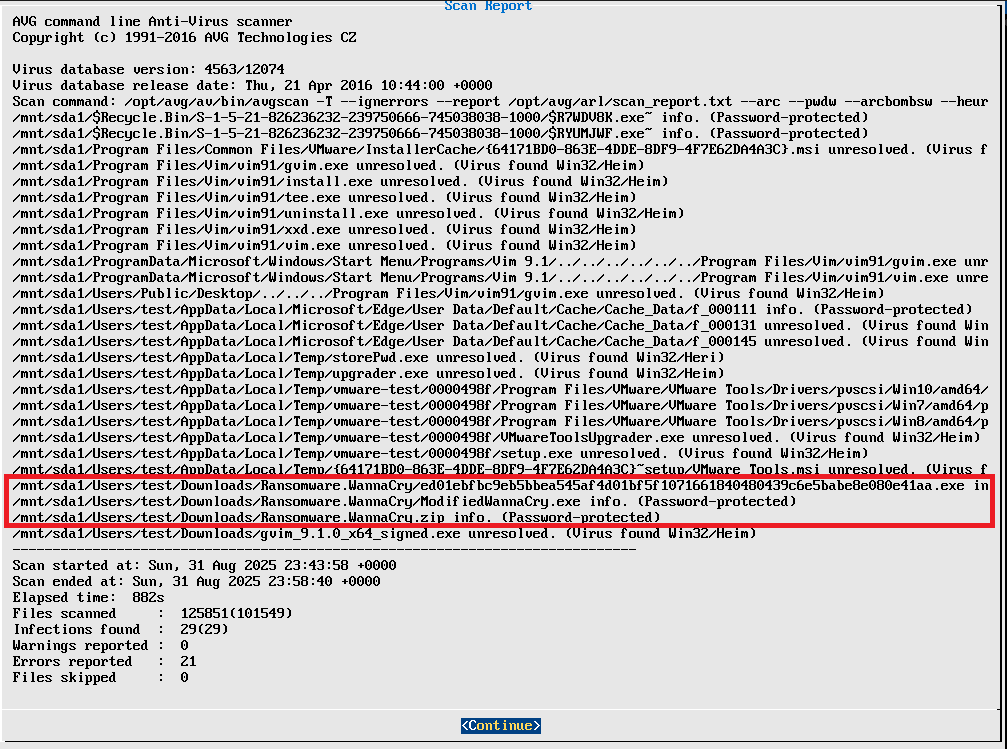 Erroneous results from AVG Rescue Disk